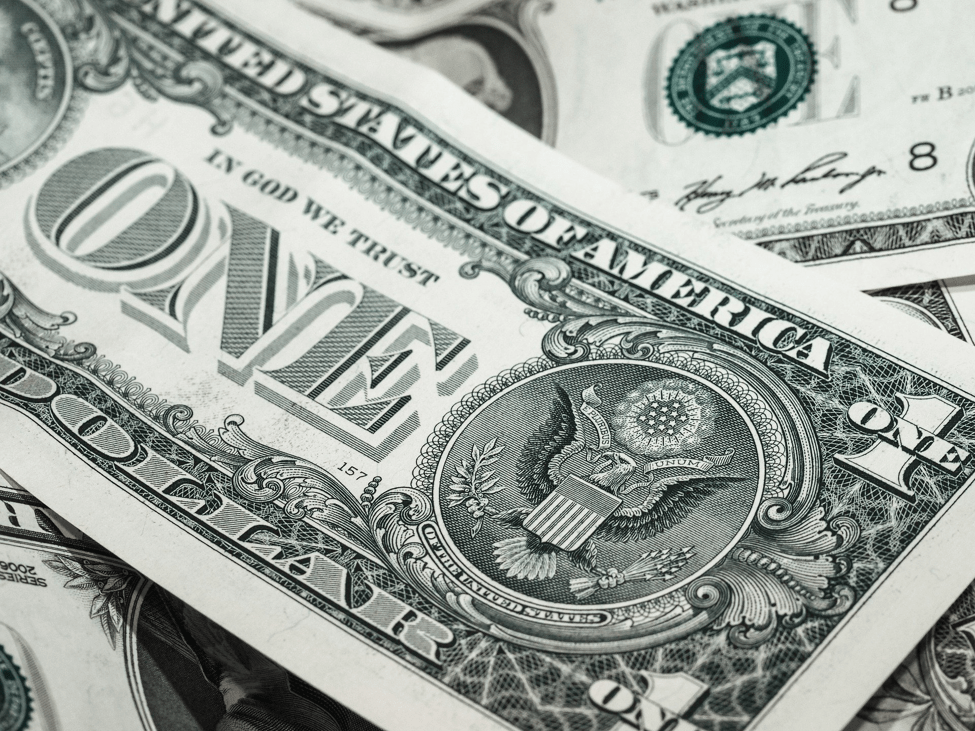 close up of American $1 bill